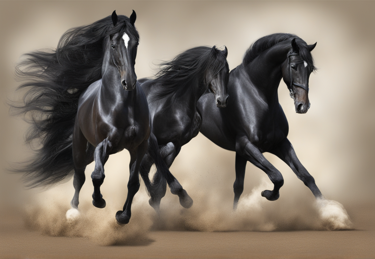 friesian-vs-friesian-sport-horse