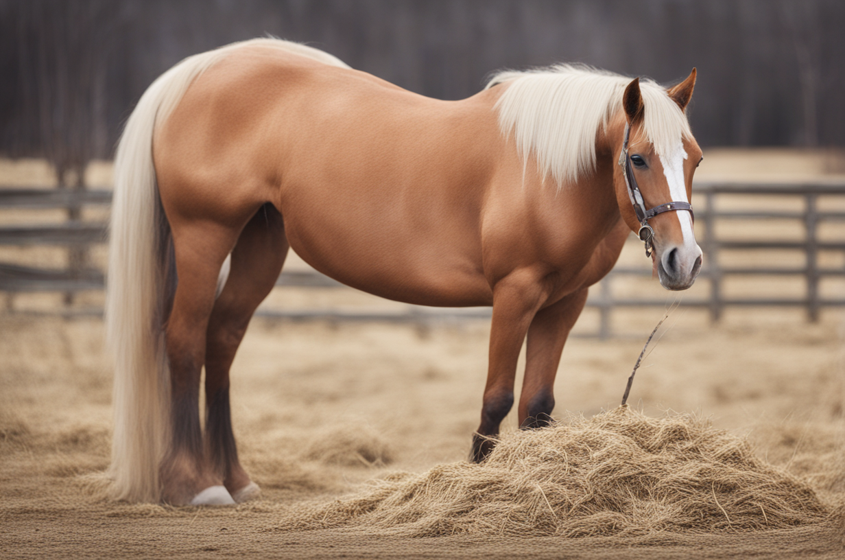 why do horses urinate on their hay